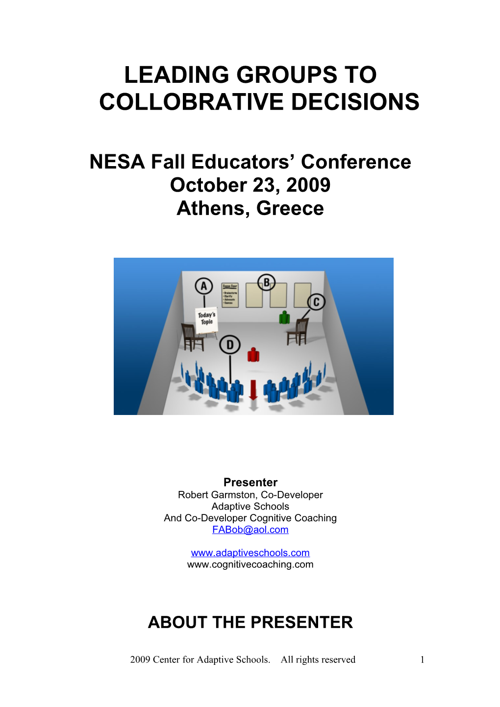 NESA Fall Educators Conference