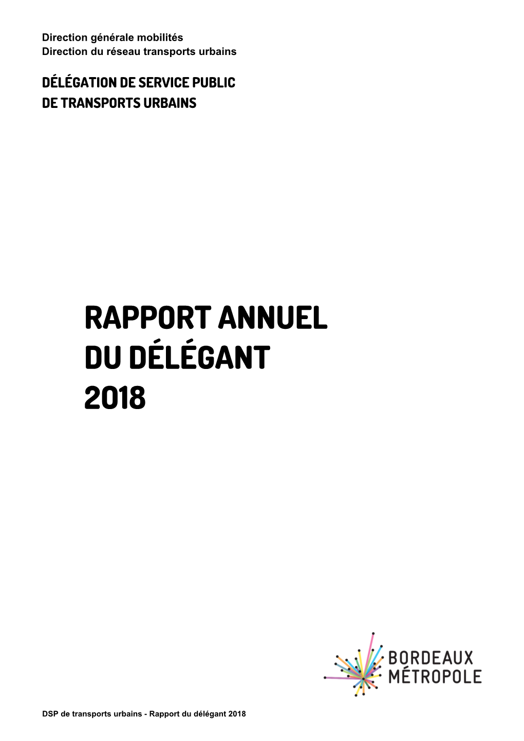 Rapport Annuel Du Délégant 2O18