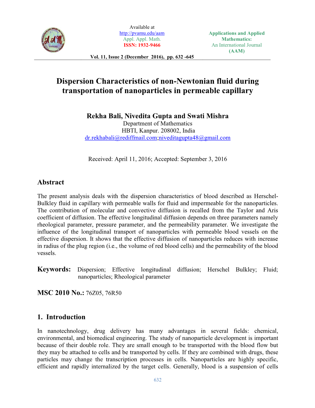 Dispersion Characteristics of Non-Newtonian Fluid During Transportation of Nanoparticles in Permeable Capillary