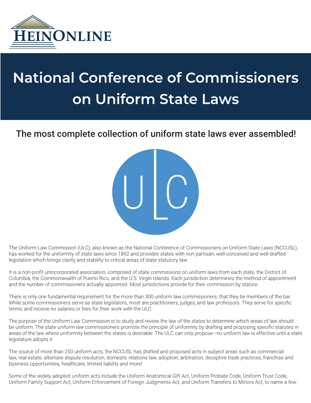 National Conference of Commissioners on Uniform State Laws