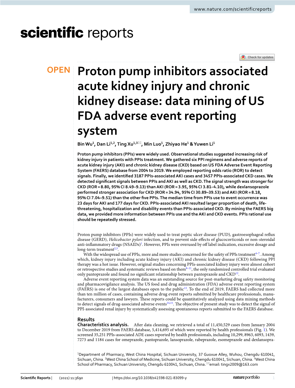 Proton Pump Inhibitors Associated Acute Kidney Injury And