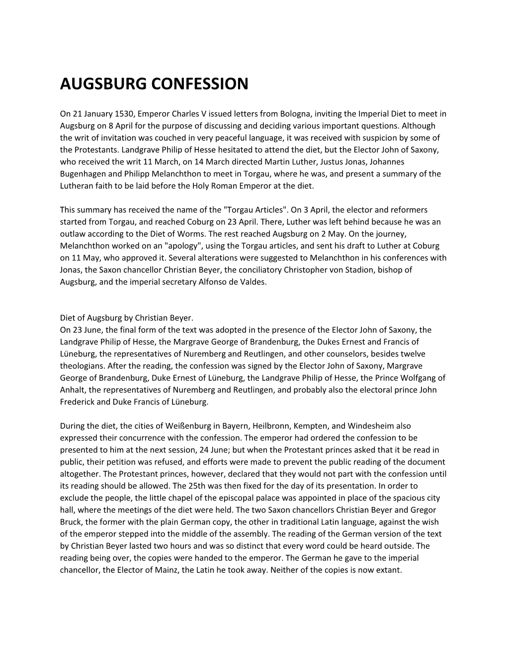 Augsburg Confession