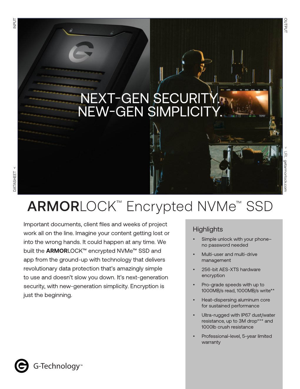 ARMORLOCK™ Encrypted Nvme™ SSD NEXT-GEN SECURITY. NEW-GEN SIMPLICITY