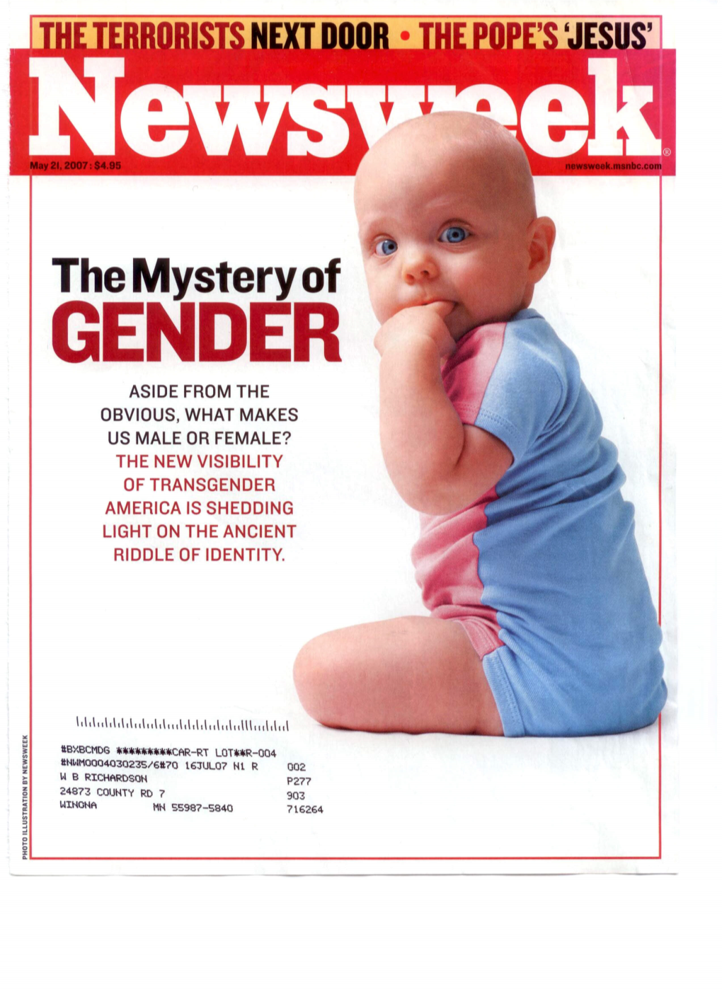 The Mystery of G ASIDE from the OBVIOUS, WHAT MAKES US MALE OR FEMALE? the NEW VISIBILITY OFTRANSGENDER AMERICA IS SHEDDING LIGHT on the ANCIENT RIDDLE of IDENTITY