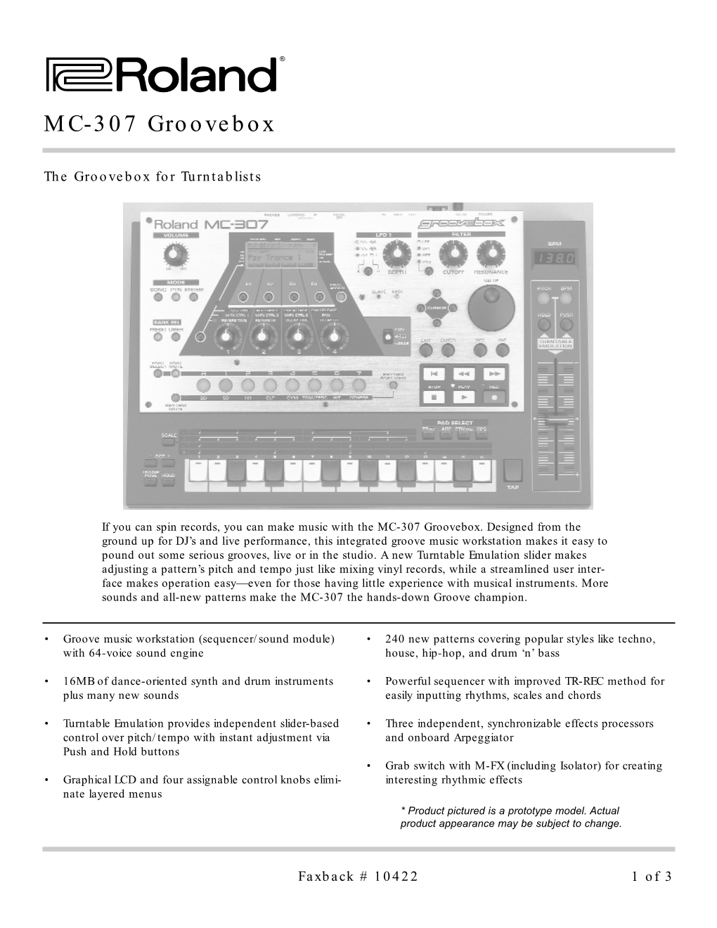 MC-307 Faxback
