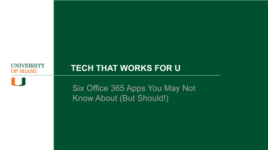 Tech Talk Page