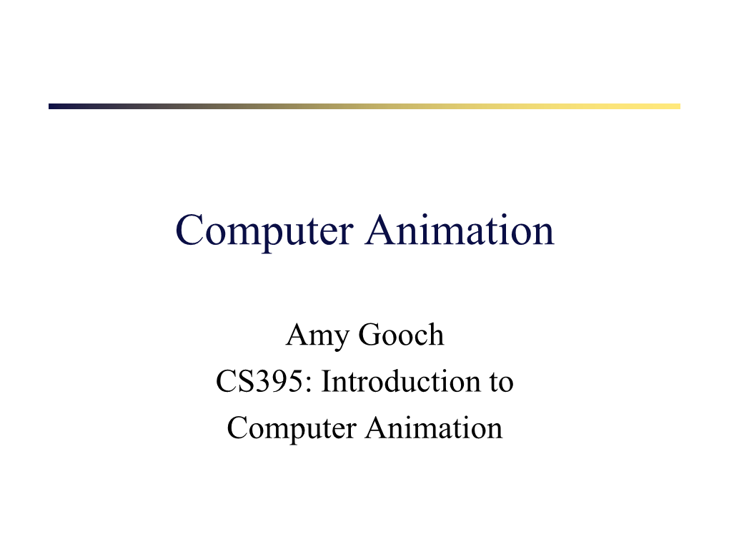 Computer Animation