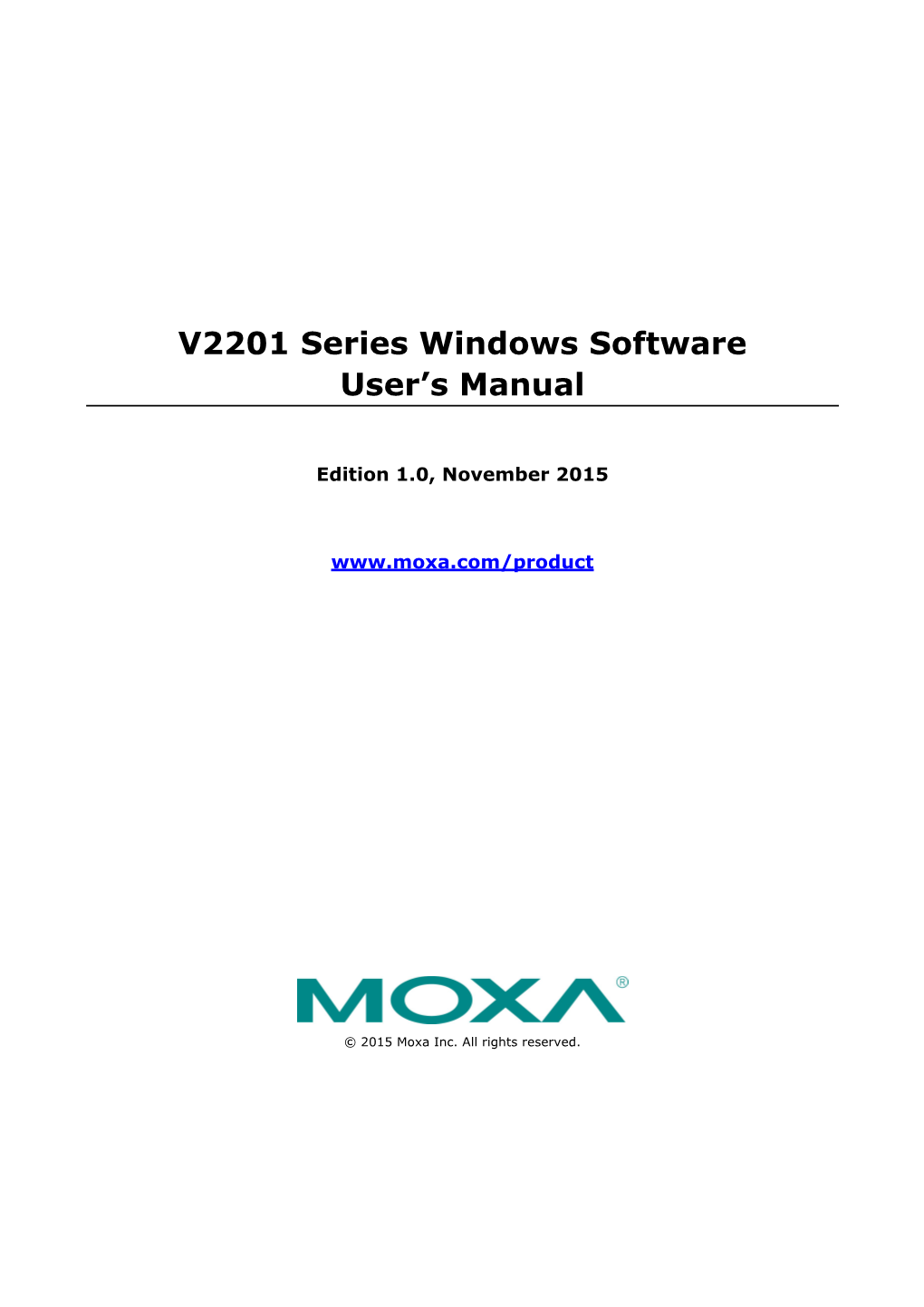 V2201 Windows Embedded Standard 7 Software Manual