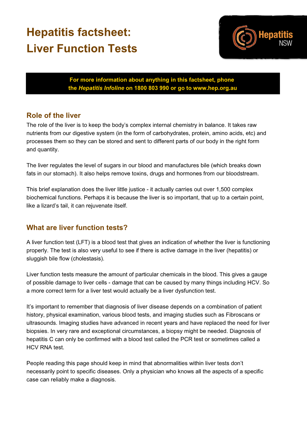 Liver Function Tests