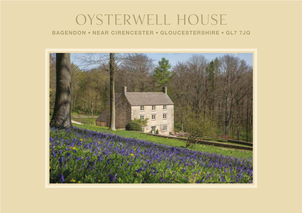 Oysterwell House Bagendon Near Cirencester Gloucestershire Gl7 7Jq