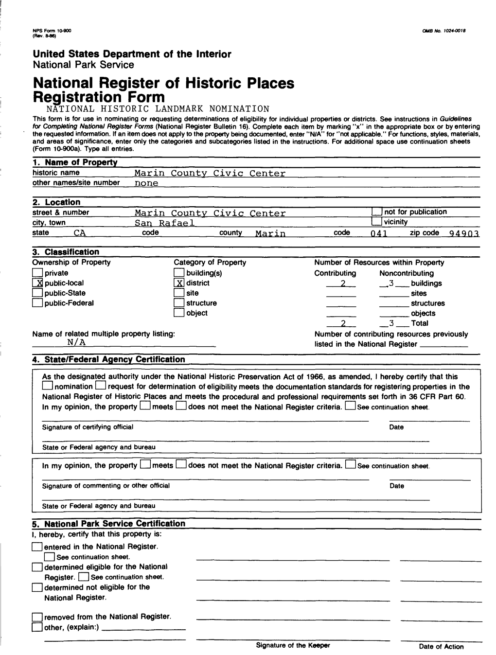 National Register of Historic Places Continuation Sheet