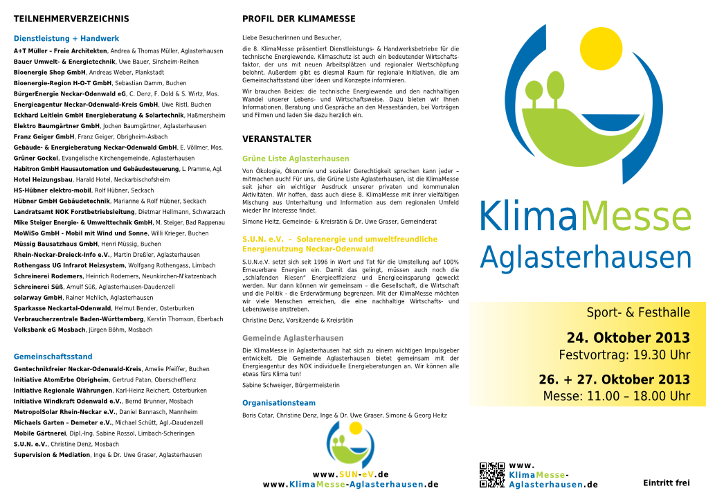 Klimamesse 2013 Flyer