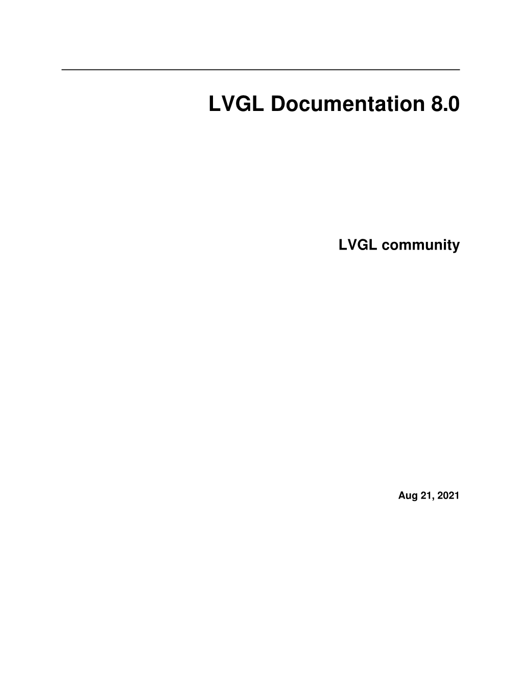 LVGL Documentation 8.0