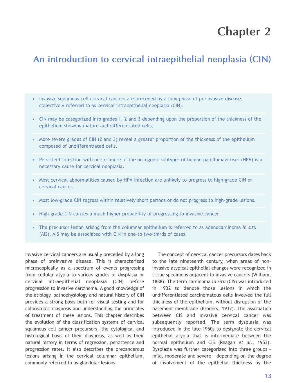 Chapter 2 an Introduction to Cervical Intraepithelial Neoplasia