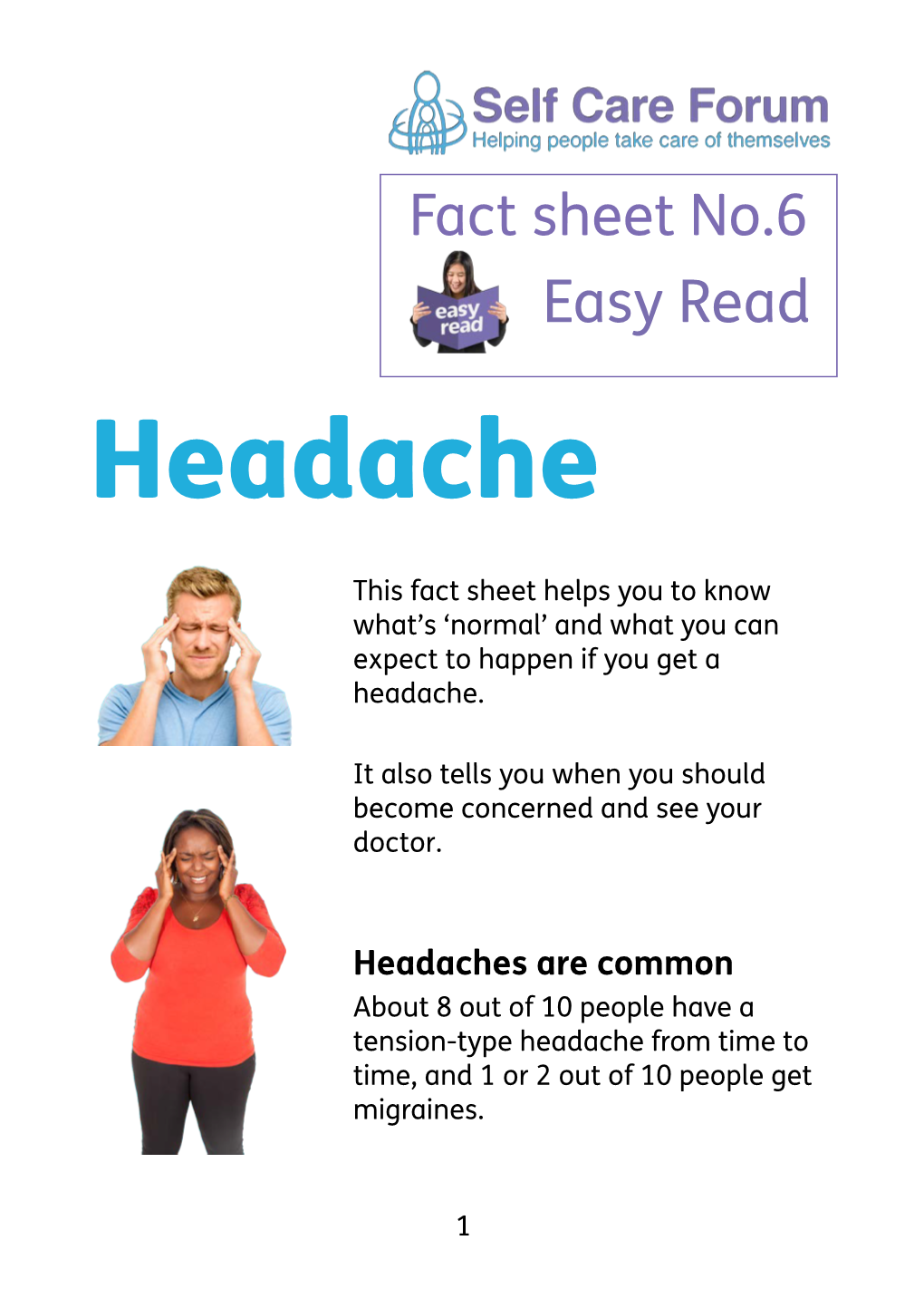 Easy Read Headache