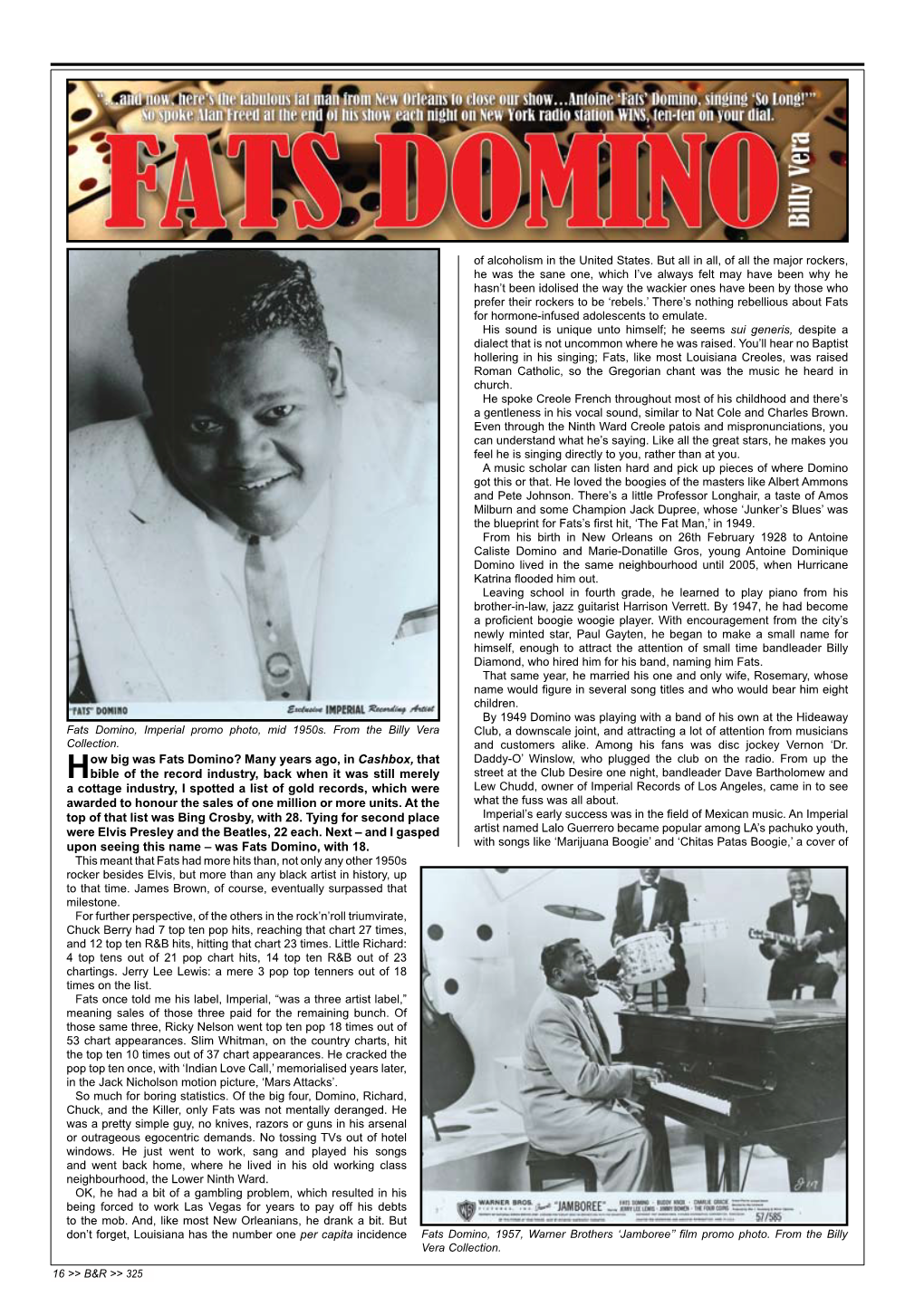 How Big Was Fats Domino?