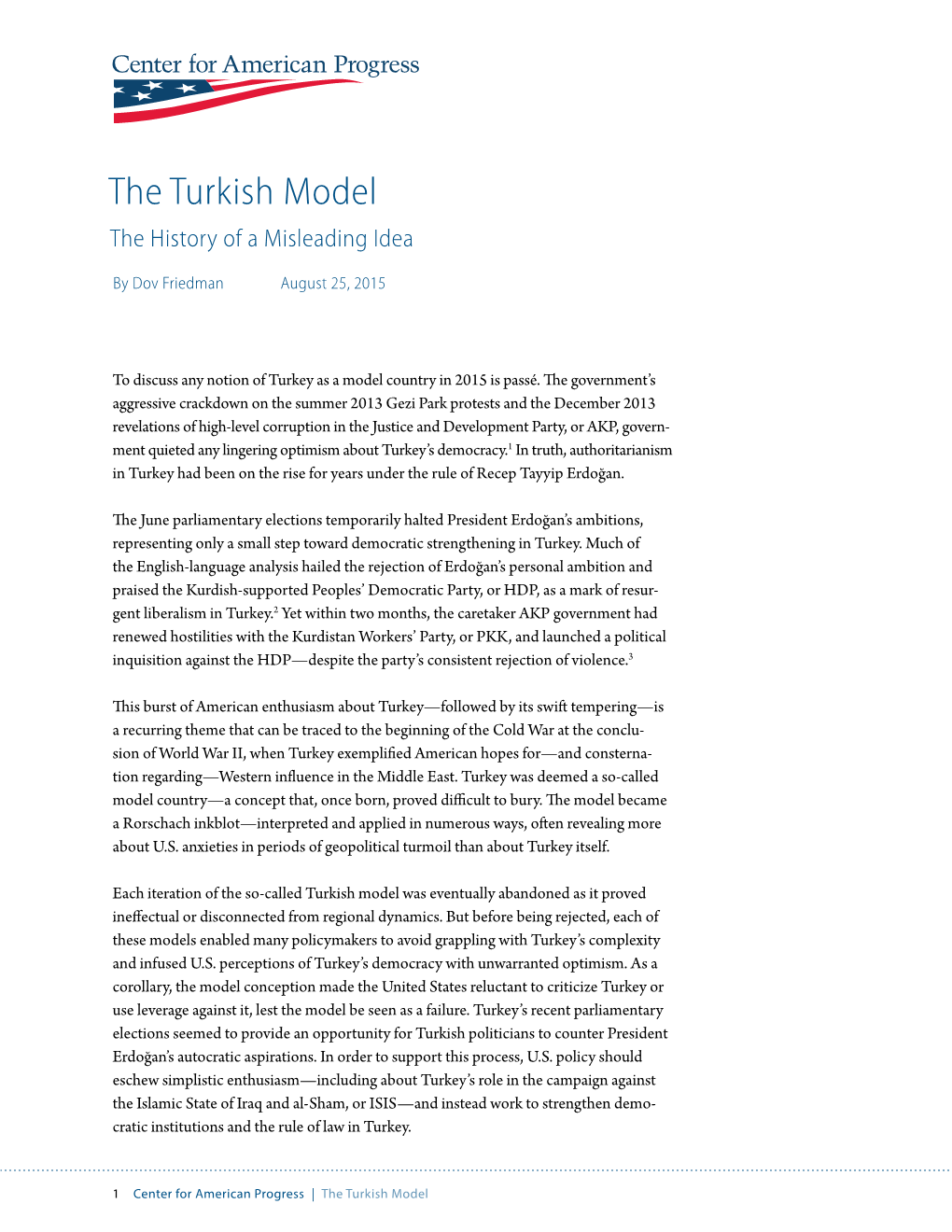 The Turkish Model the History of a Misleading Idea
