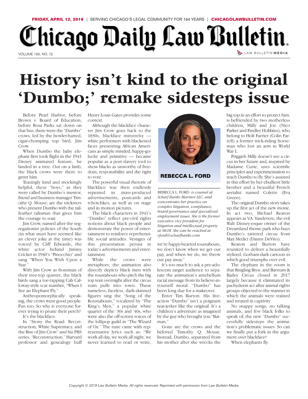 Dumbo;’ Remake Sidesteps Issue