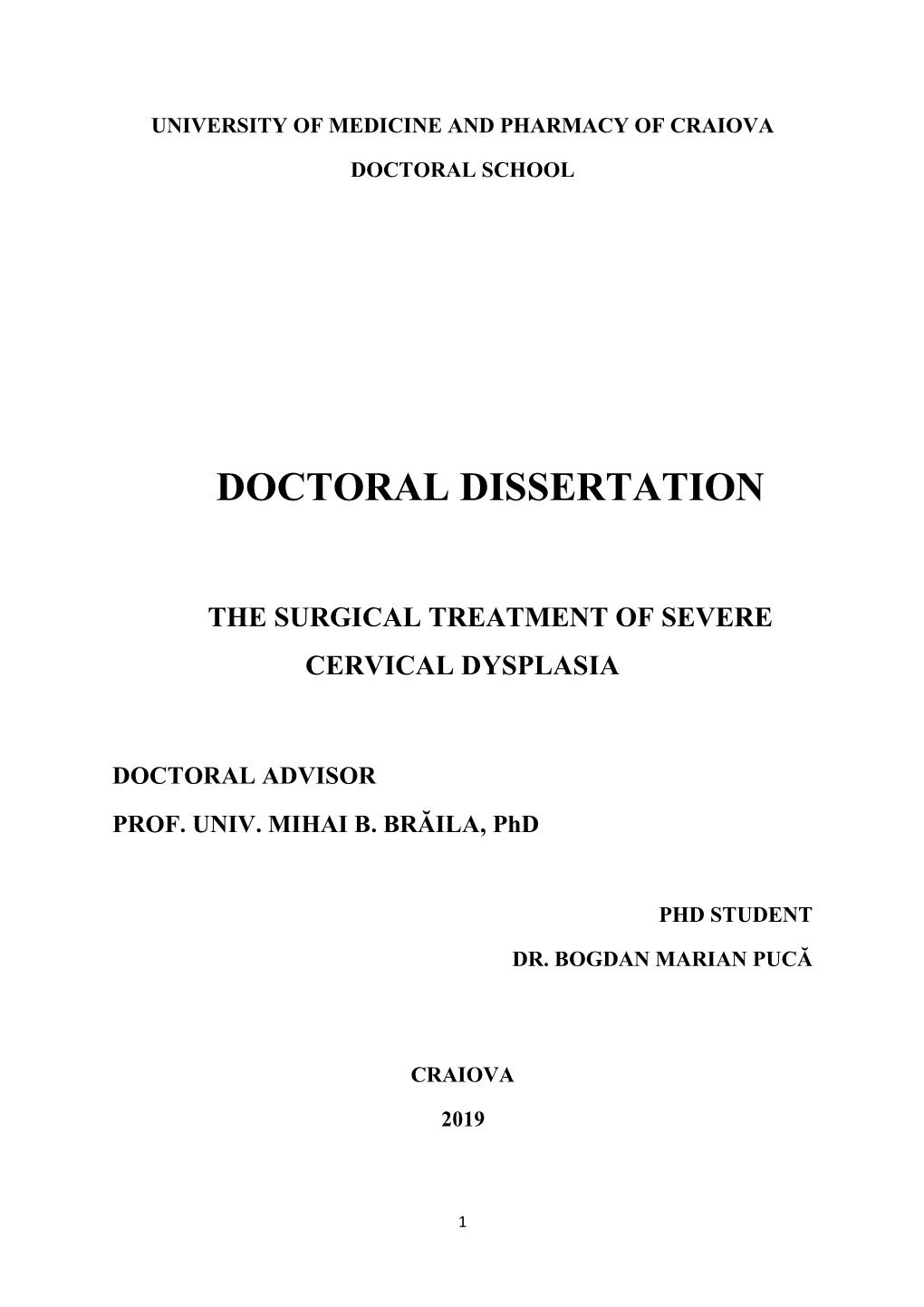 Doctoral Dissertation