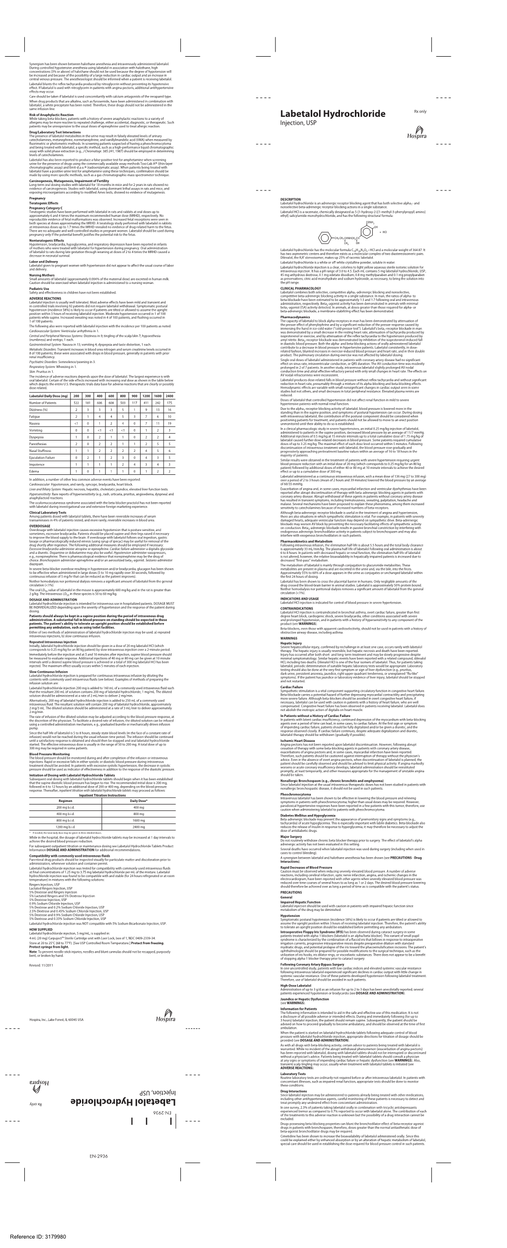 (LABETALOL HYDROCHLORIDE) Label