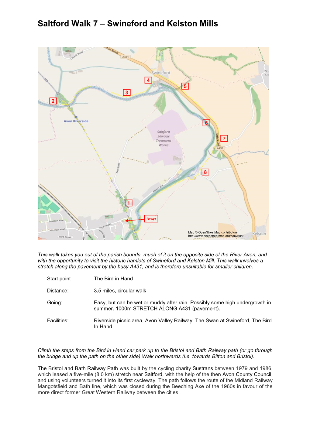 Saltford Walk 7 – Swineford and Kelston Mills