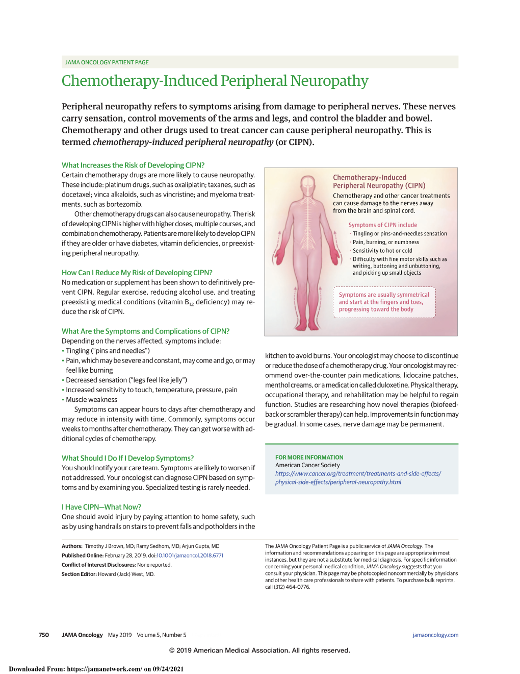 Chemotherapy-Induced Peripheral Neuropathy