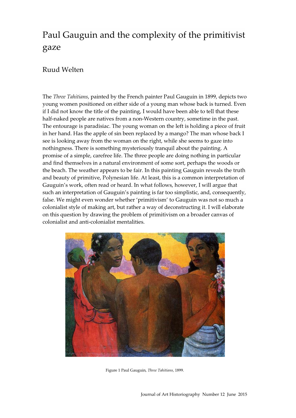 Paul Gauguin and the Complexity of the Primitivist Gaze