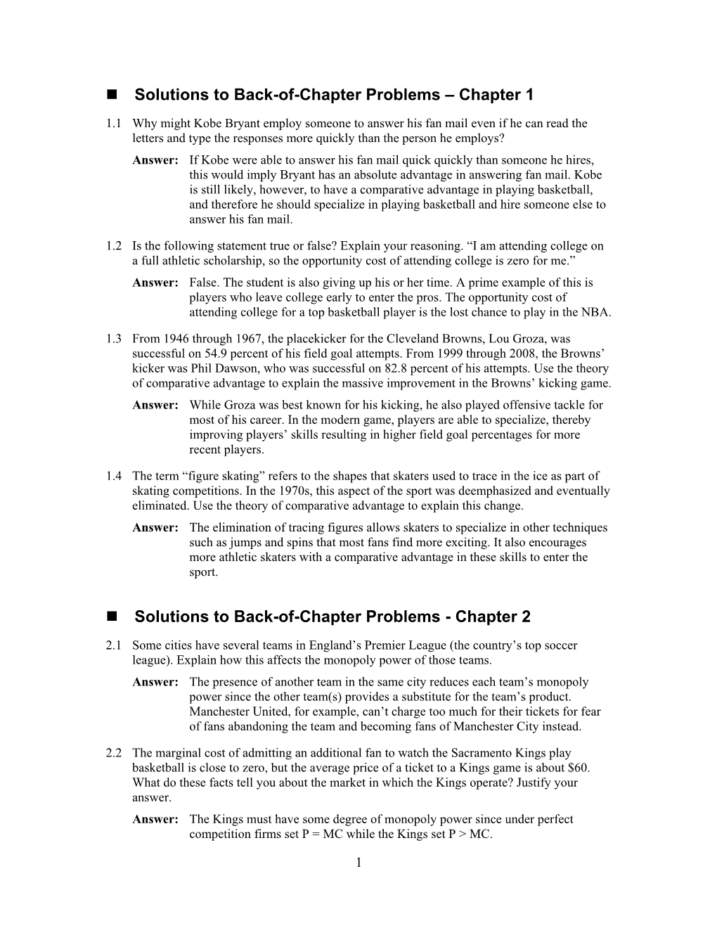 Solutions to Back-Of-Chapter Problems – Chapter 1