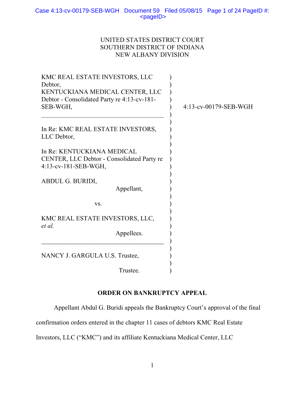 Case 4:13-Cv-00179-SEB-WGH Document 59 Filed 05/08/15 Page