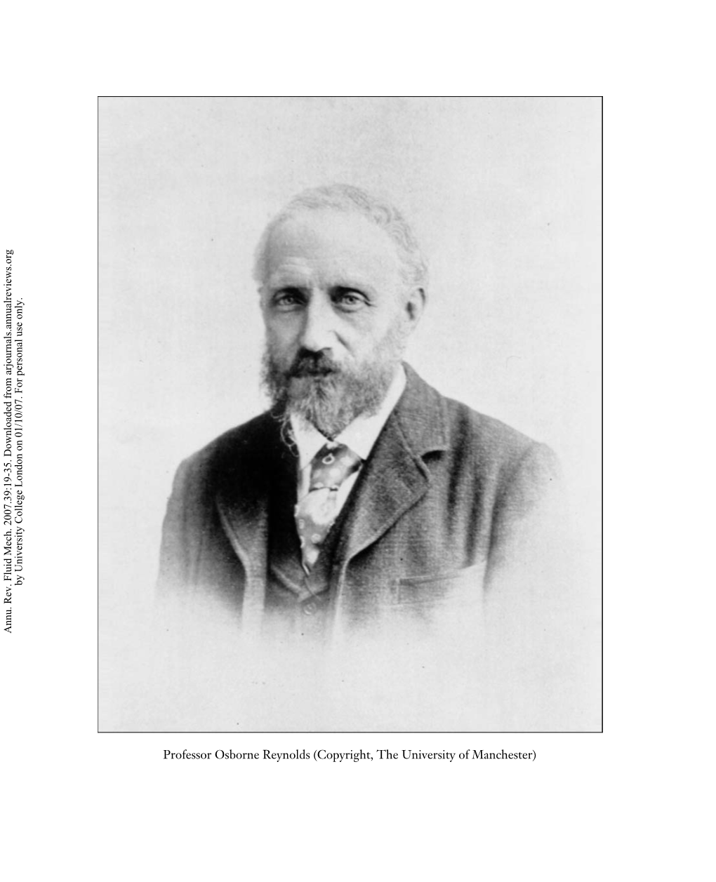 Osborne Reynolds and the Publication of His Papers on Turbulent Flow