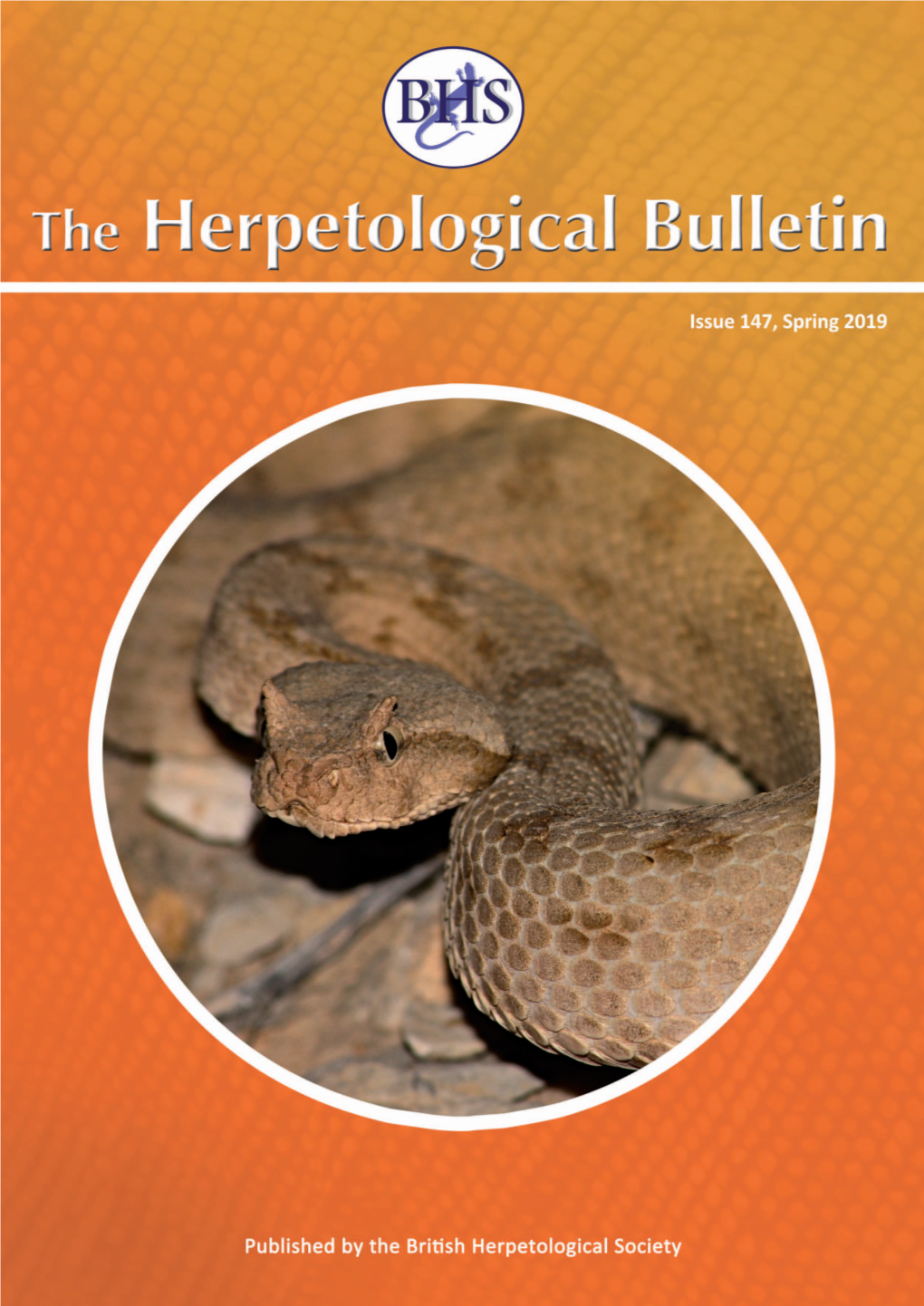 THE HERPETOLOGICAL BULLETIN the Herpetological Bulletin Is a Quarterly Publication in English, Without Page Charges to Authors