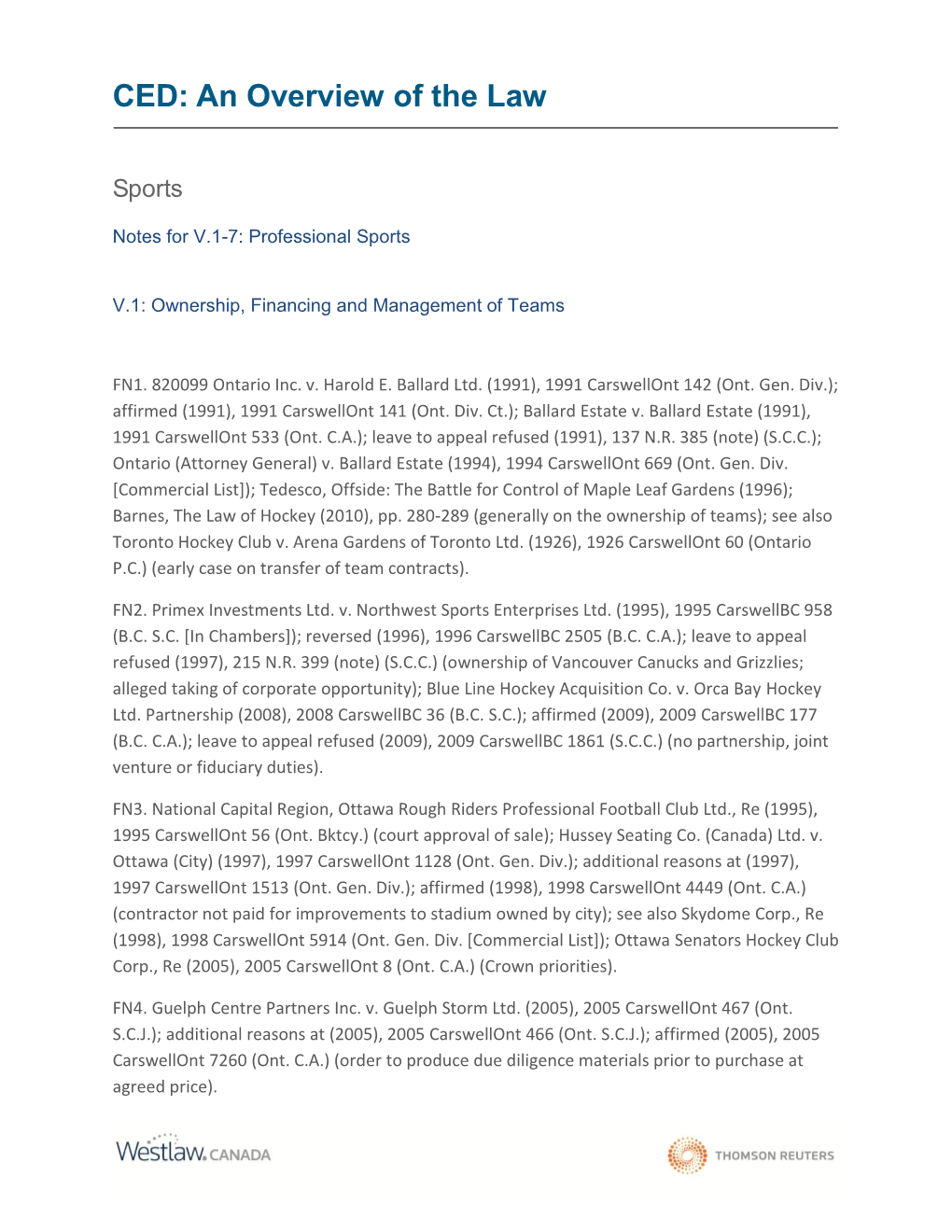 CED: an Overview of the Law