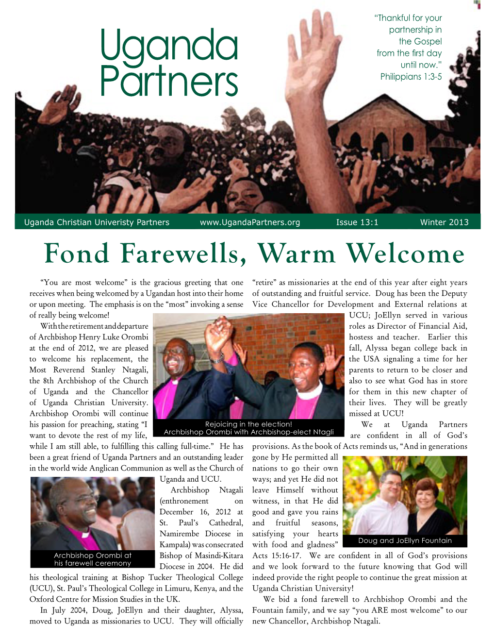 Uganda Partners Newsletter Issue 13.1