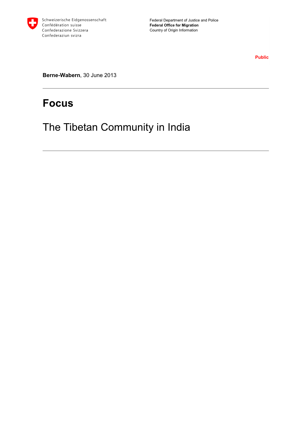 The Tibetan Community in India (30.06.2013)