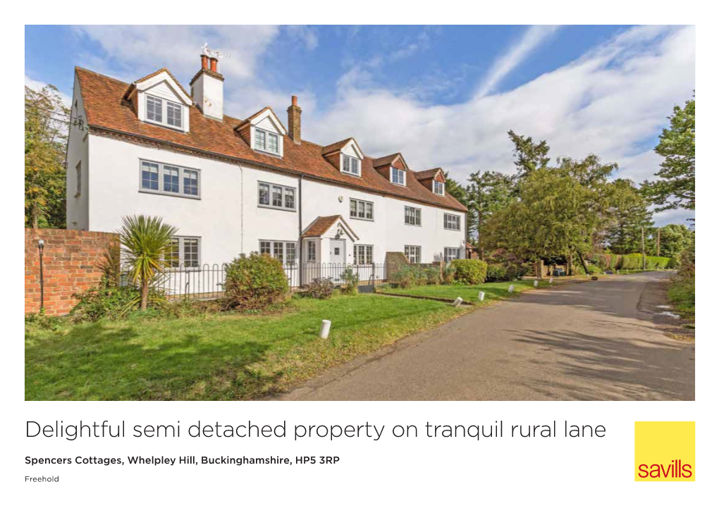 Delightful Semi Detached Property on Tranquil Rural Lane