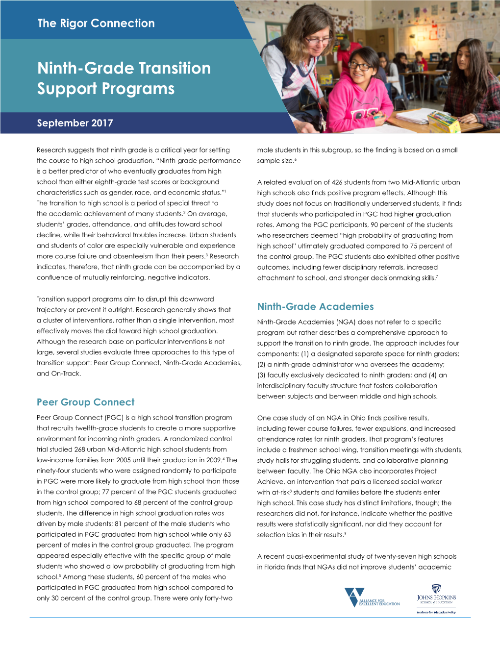 Ninth-Grade Transition Support Programs