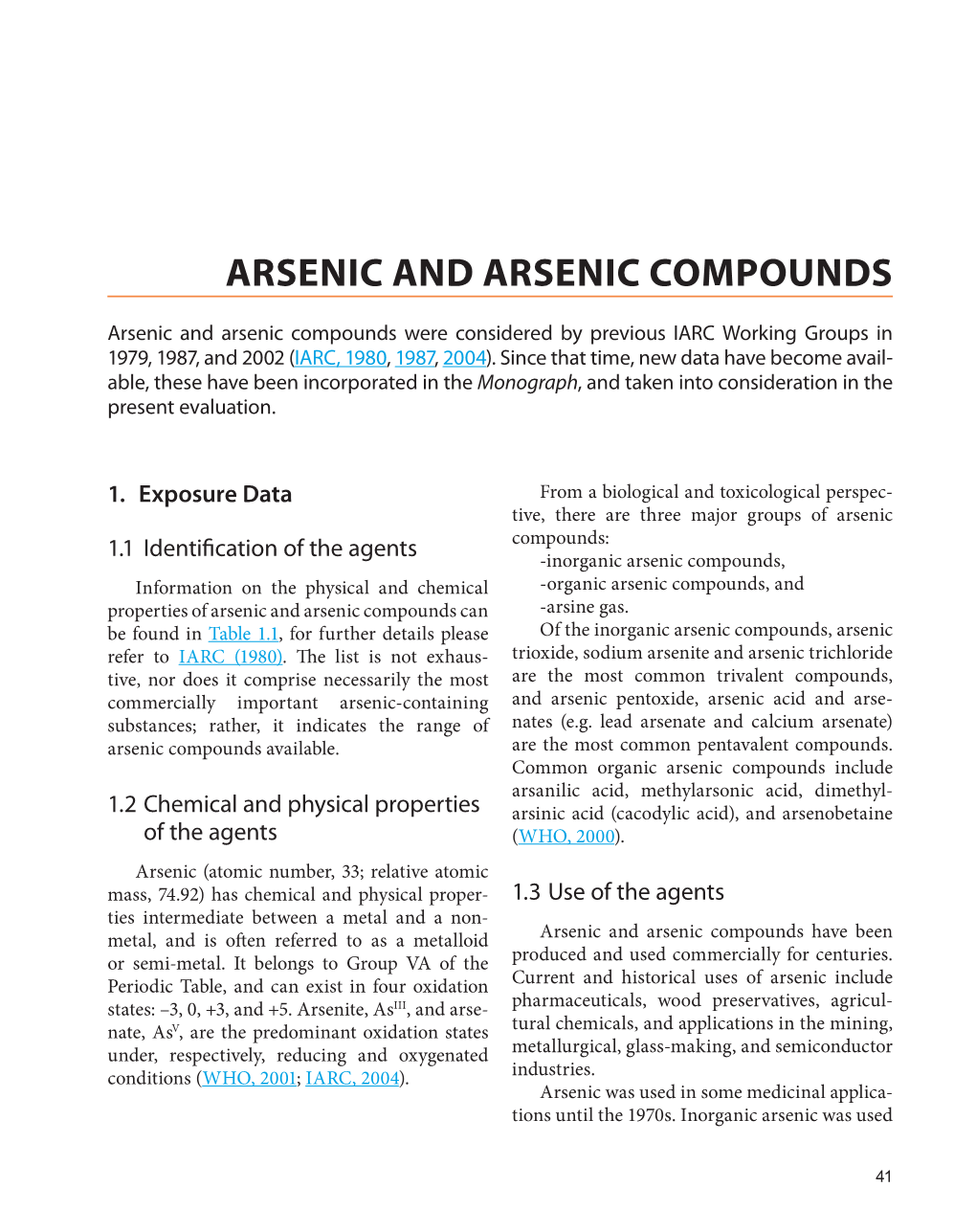 Arsenic and Arsenic Compounds