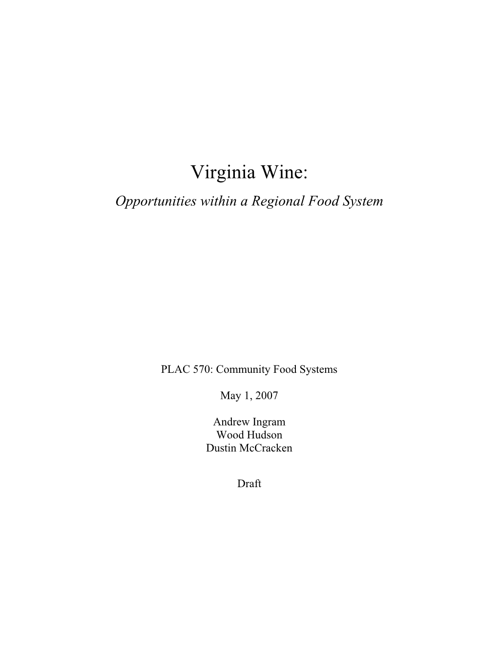 Virginia Wine