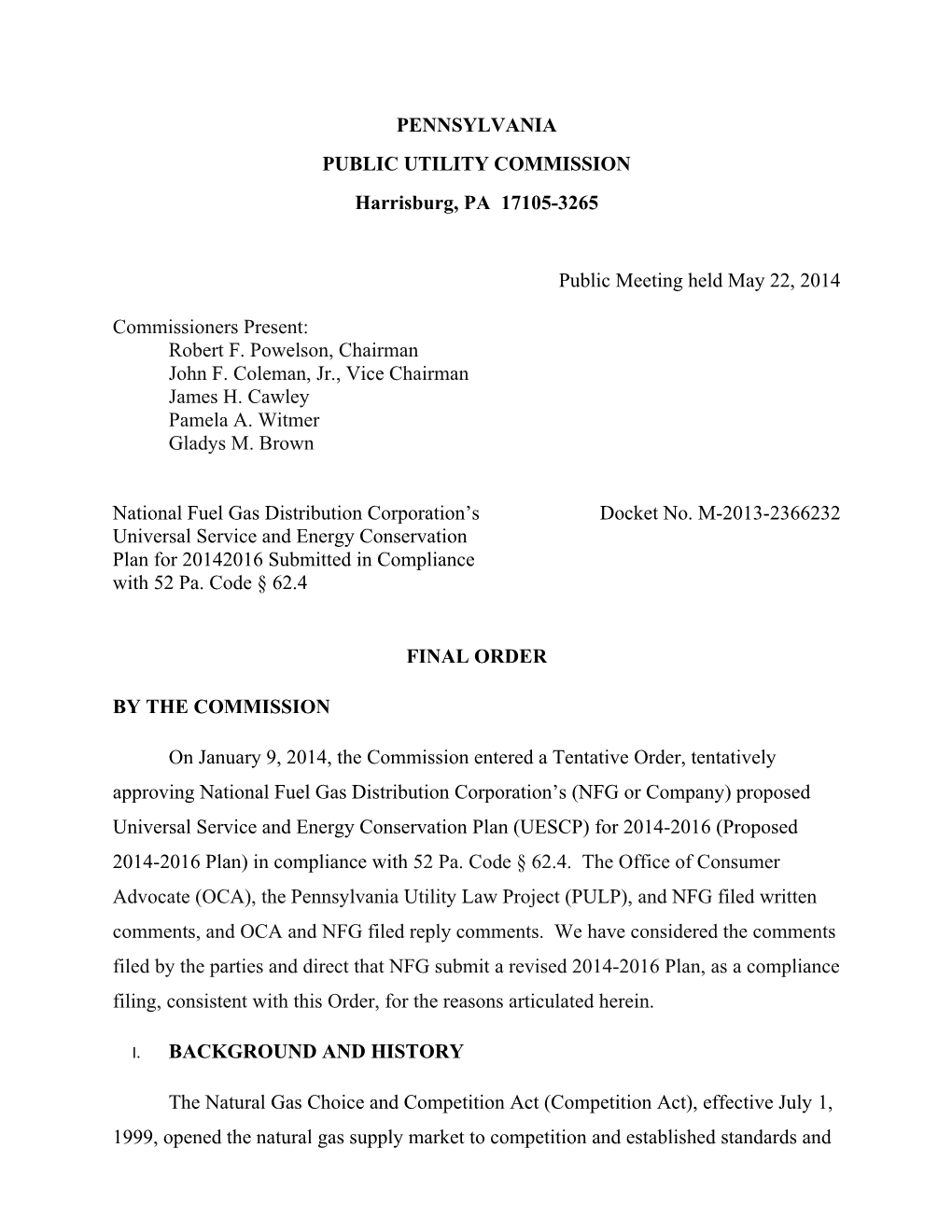 Public Utility Commission s19