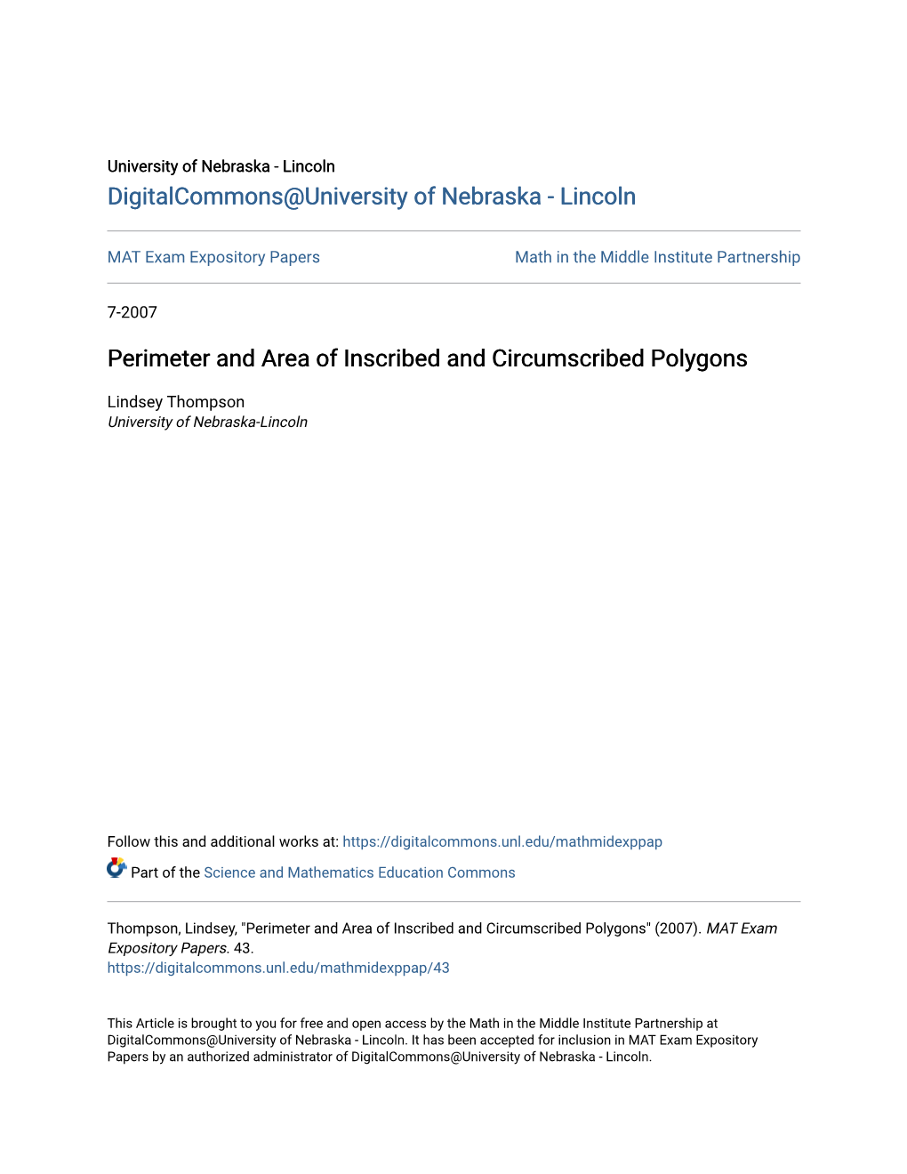 Perimeter and Area of Inscribed and Circumscribed Polygons