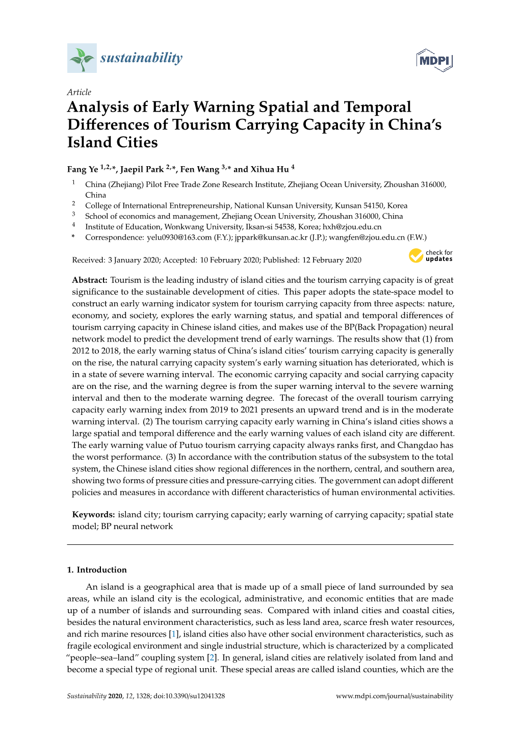 Analysis of Early Warning Spatial and Temporal Differences of Tourism