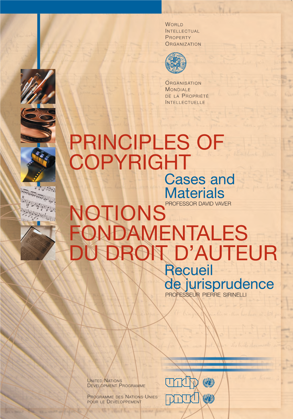 Notions Fondamentales Du Droit D'auteur