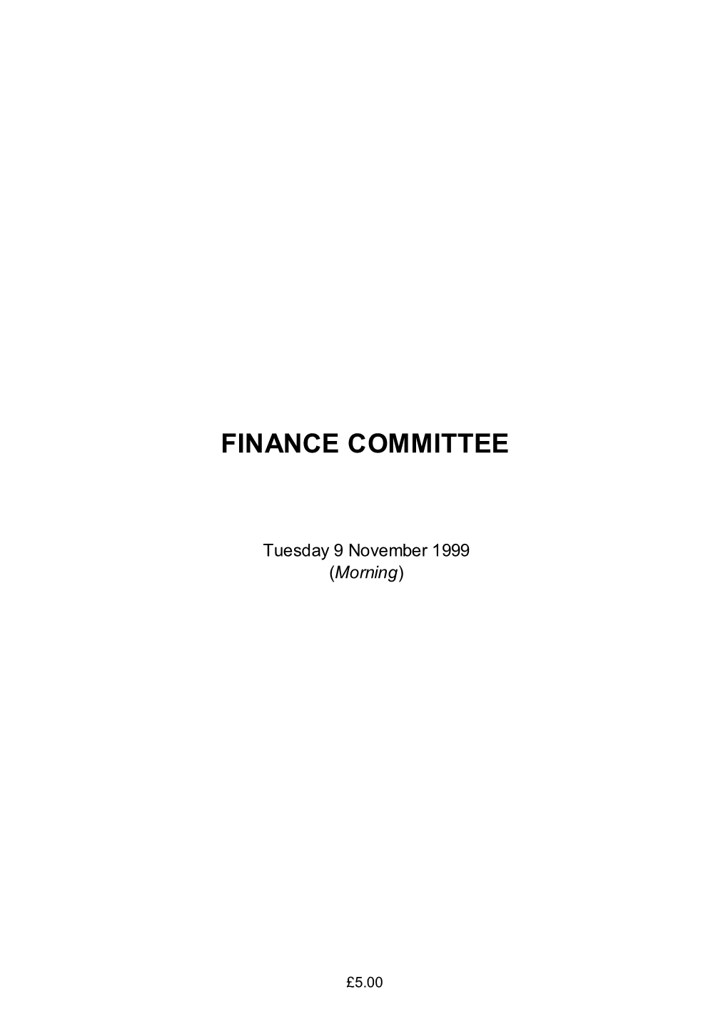 Finance Committee