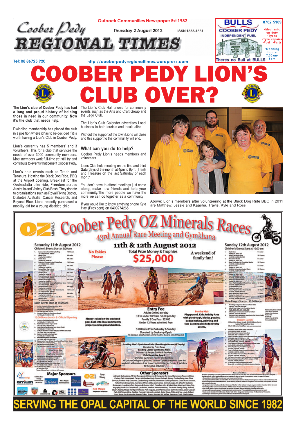 Coober Pedy Lion's Club Over?