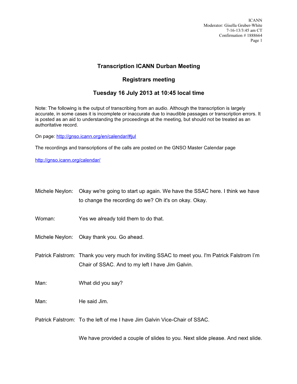 Transcription ICANN Durban Meeting s1