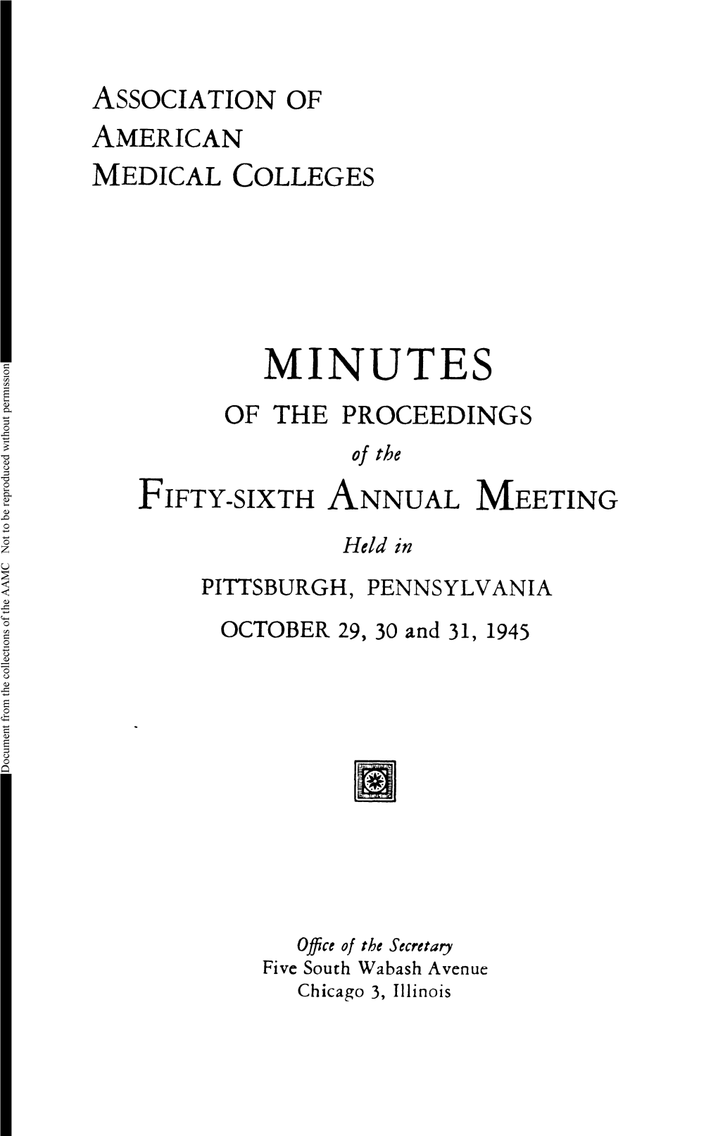 AAMC Minutes of the Proceedings of the Fifty-Sixth Annual Meeting