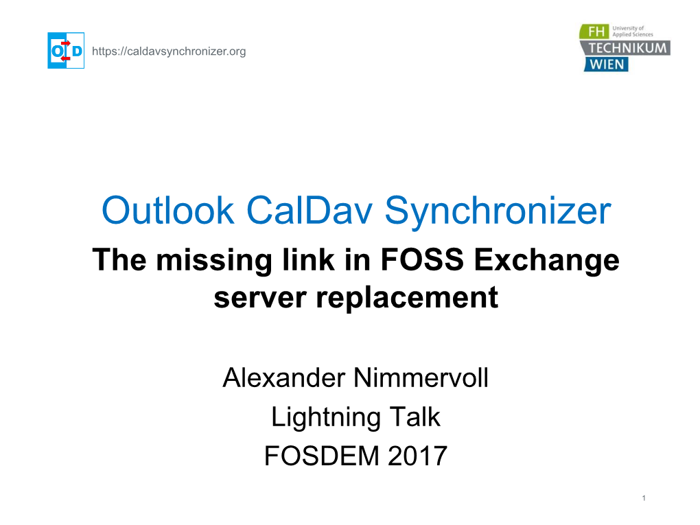 Outlook Caldav Synchronizer the Missing Link in FOSS Exchange Server Replacement