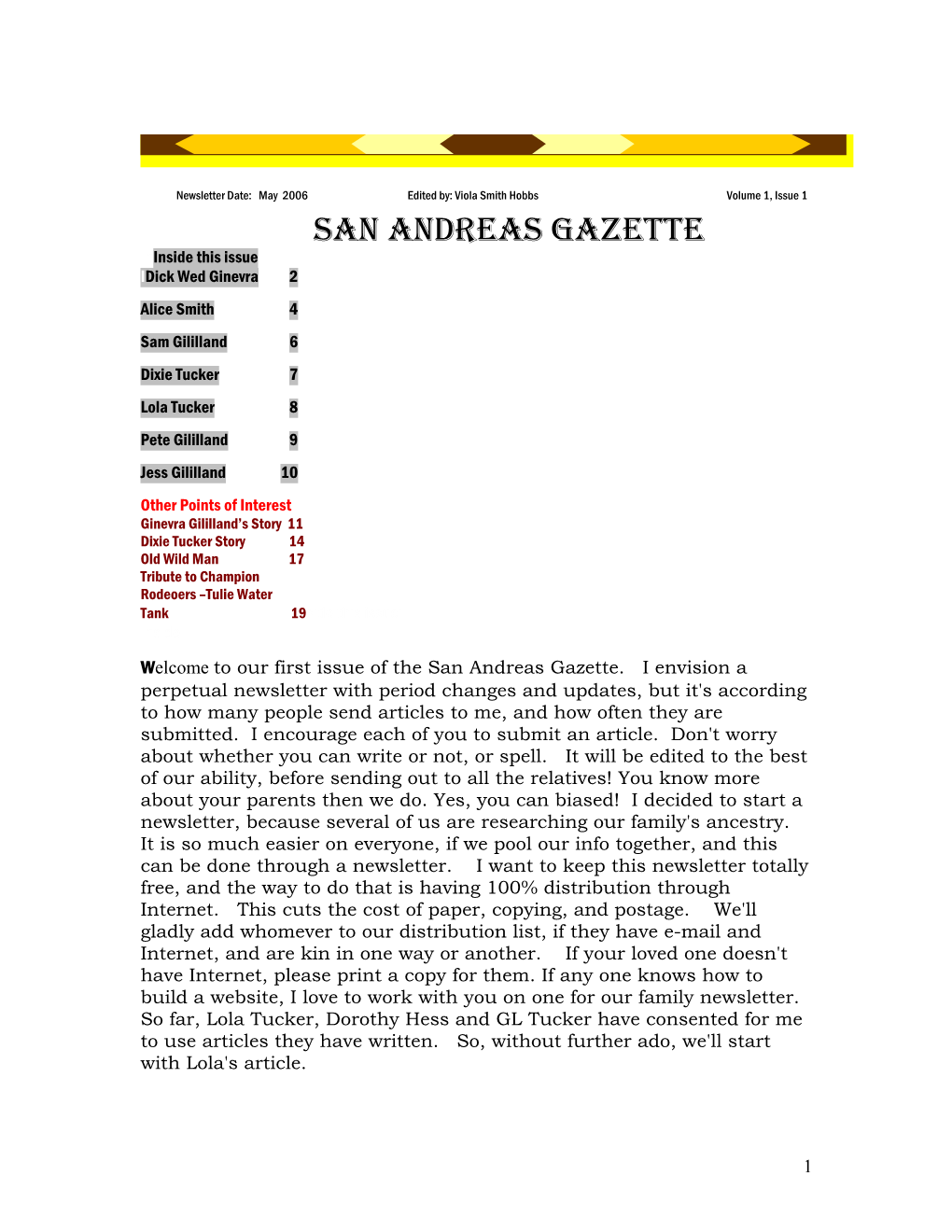San Andreas Gazette