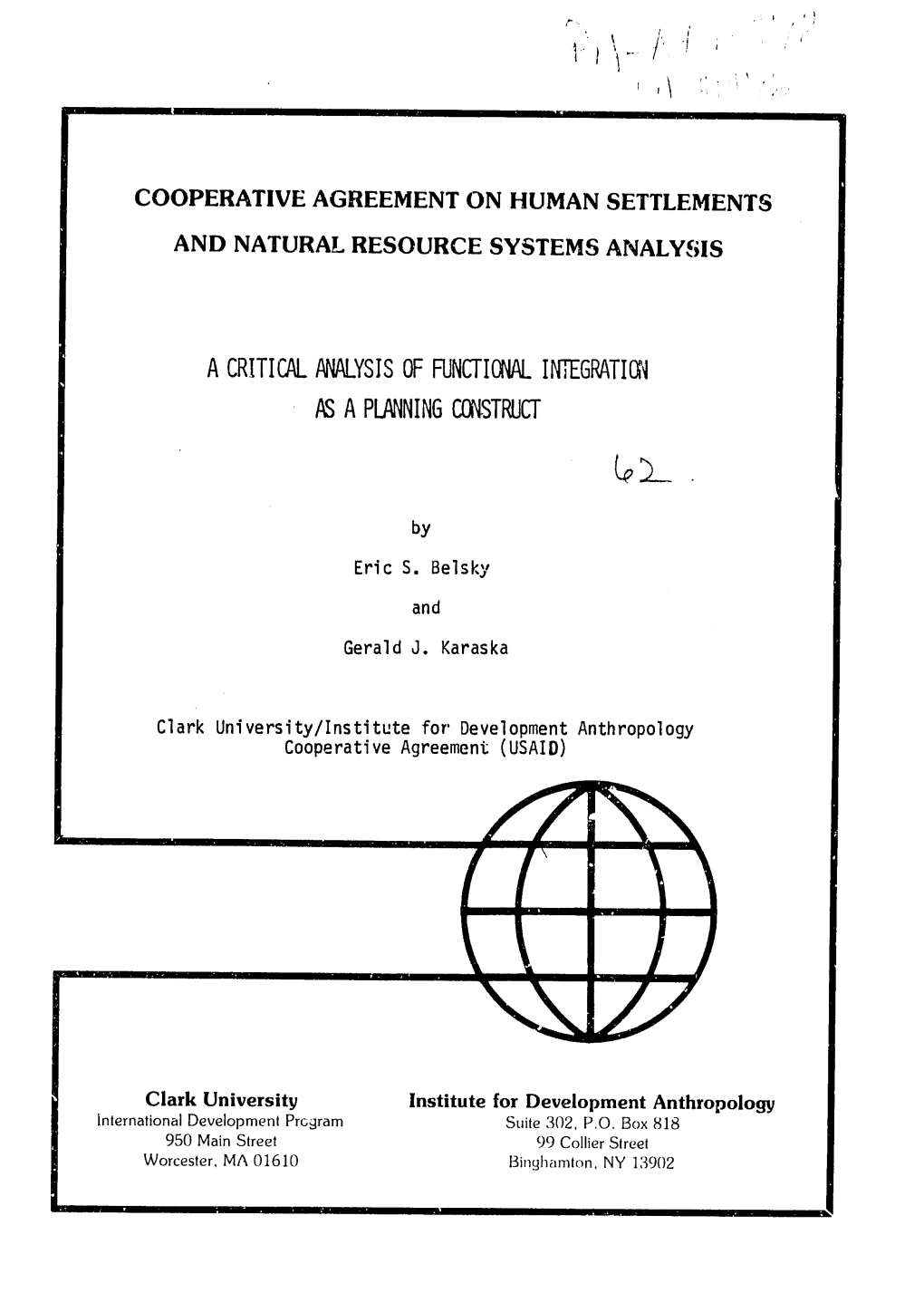 Acritical Analysis of Functional Integration As Aplanning Construct