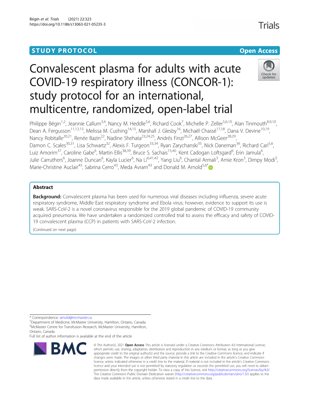 Convalescent Plasma for Adults with Acute COVID-19 Respiratory Illness